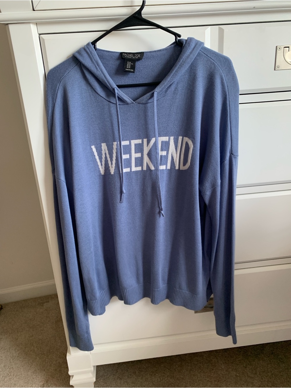 Rachel Zoe Periwinkle 'WEEKEND' Hooded Pullover